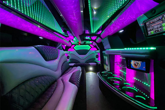 luxurious limousine interior