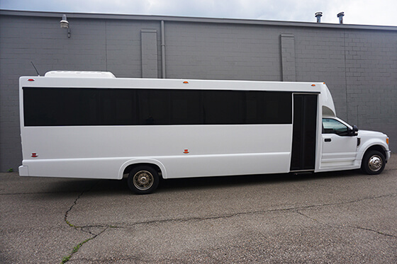 stunning party bus exterior
