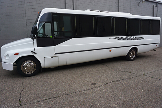 spacious limo bus exterior