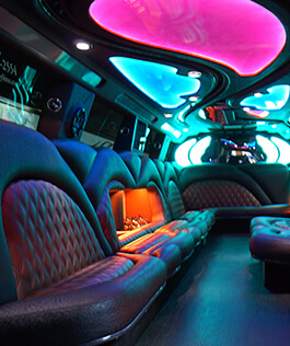 leather seats in a limo